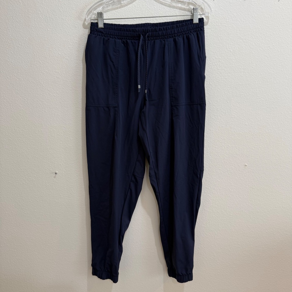 Fabletics Navy Blue Active Jogger Pants Mens Large Drawstring Elastic Waist
